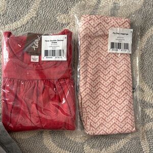 Tea Collection Red and Cream Kids dress set